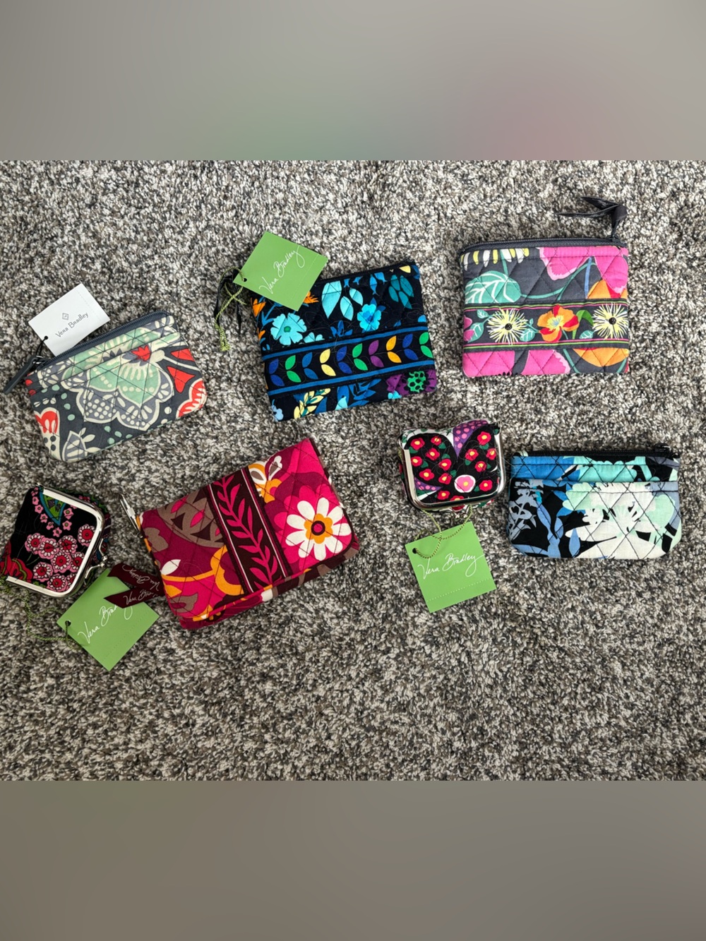 Vera Bradley accessories lot bundle coin purse euro wallet contact case NWT
